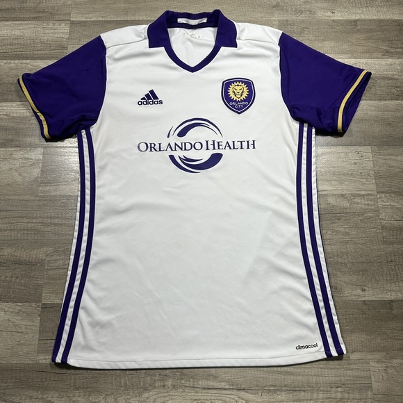 ADIDAS Orlando City SC MLS 2016/2017 WHITE Away  Jersey Men's Medium - Picture 1 of 14